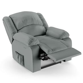 Poltrona Do Papai Reclinável Pietra Power Touch Usb Fh9 Pu Cinza - Mpozenato