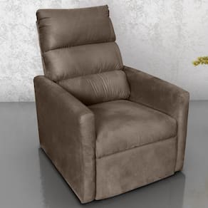Poltrona Do Papai Reclinável Leon Suede Marrom