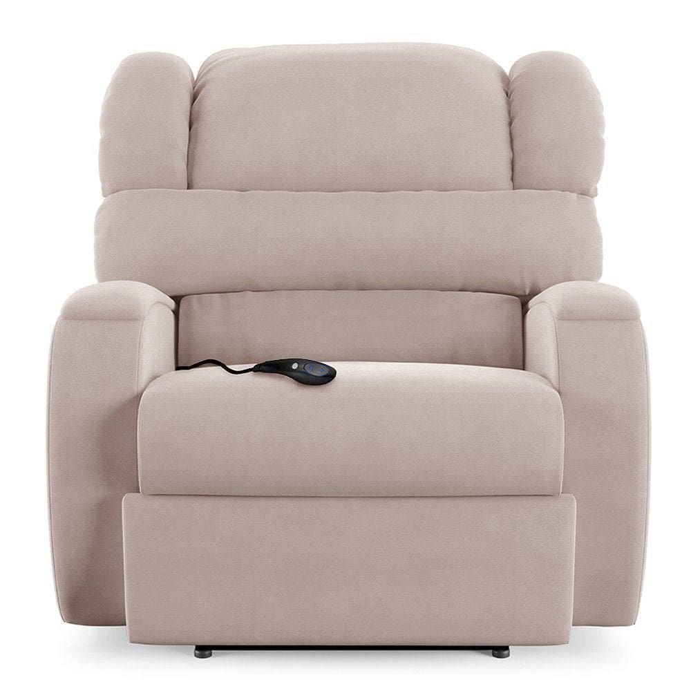 Poltrona Do Papai Reclinável Kalie Controle Power Elétrico Usb Fh9 Veludo Rosê - Mpozenato
