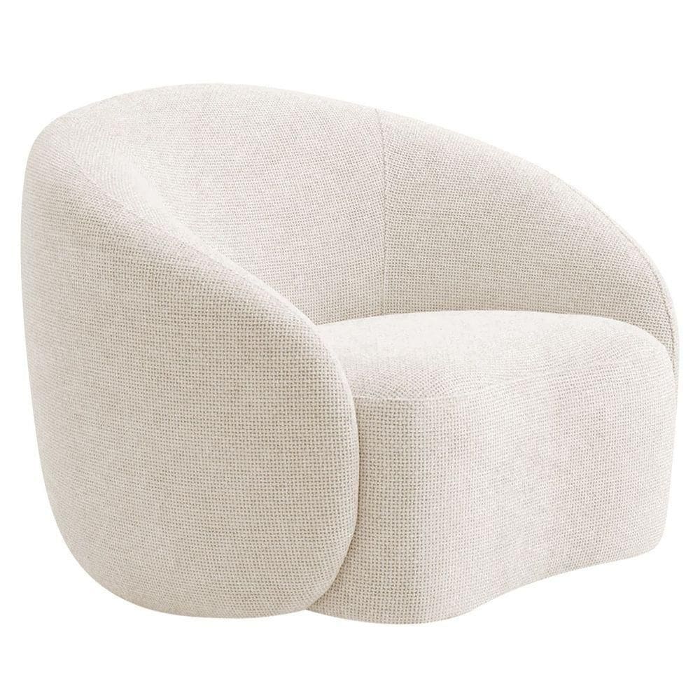 Poltrona Orgânica Luxo Recepção Amore Linho Bege