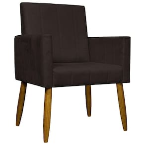 Poltrona Decorativa Mari - Marrom Suede