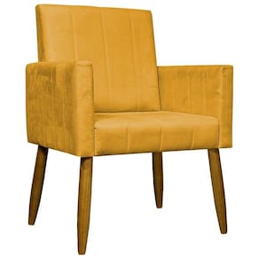 Poltrona Decorativa Mari - Mostarda Suede