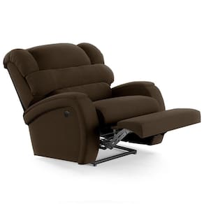 Poltrona Do Papai Reclinável Kalie Power Elétrica Usb Fh9 Veludo Marrom - Mpozenato