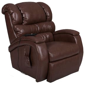 Poltrona Do Papai Reclinável Elétrica Com Controle Biorne F05 Corano Marrom Brilho - Lyam Decor
