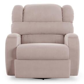 Poltrona Do Papai Reclinável Kalie Glider Giratória Usb Fh9 Veludo Rosê - Mpozenato