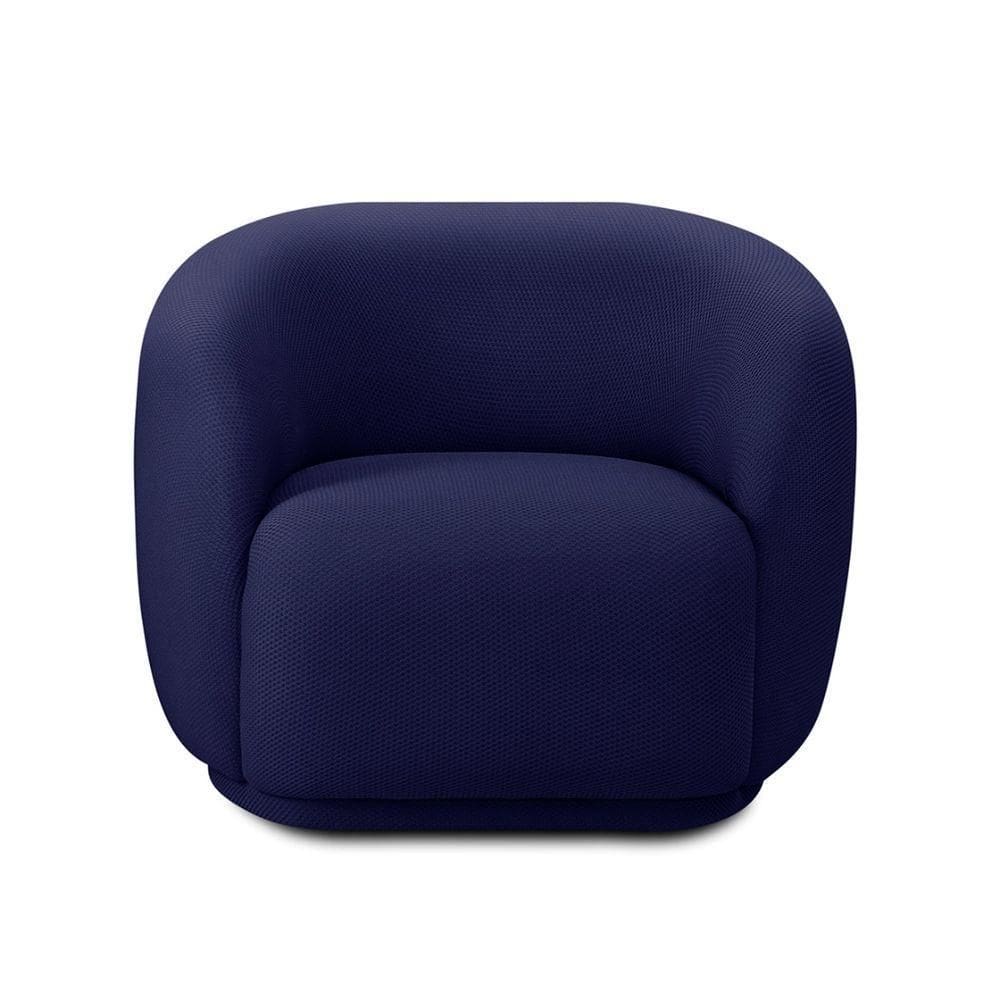 Poltrona Orgânica Giratòria Decorativa Bell Azul Lansofbr