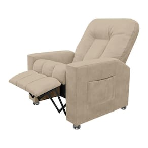 Poltrona Do Papai Reclinável Romeo F05 Suede Bege