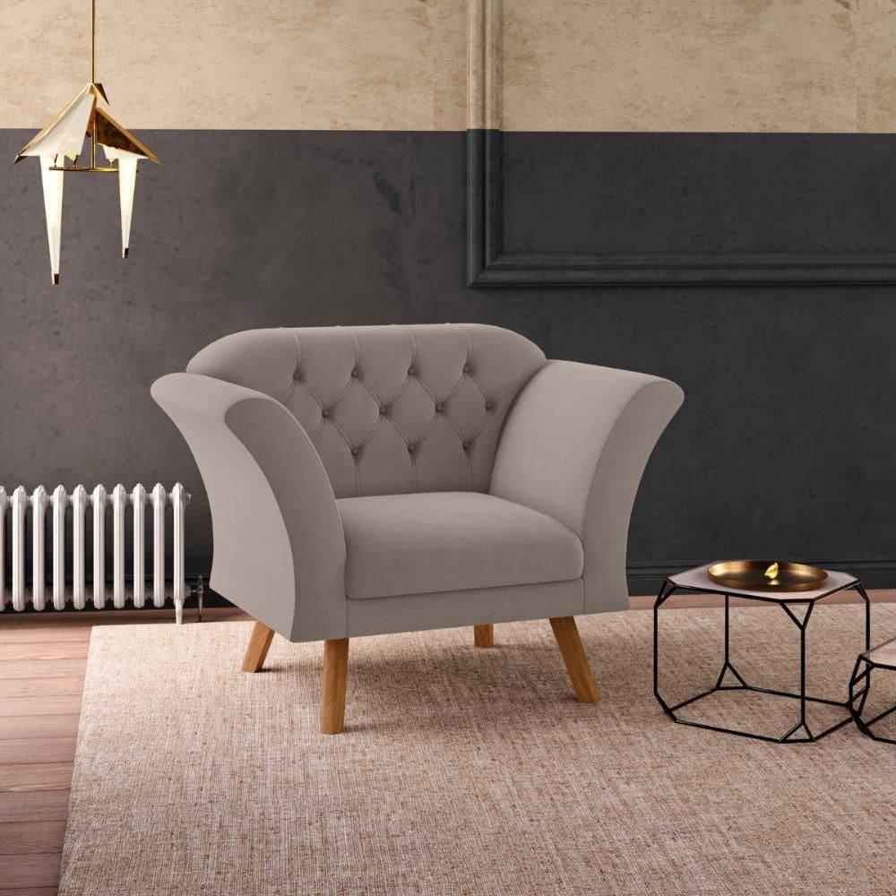 Poltrona Para Sala De Recepção Moreira Inca Sépia