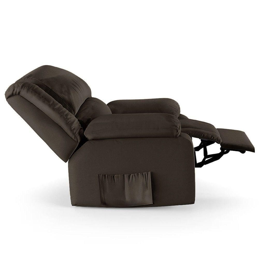 Poltrona Do Papai Reclinável Pietra Controle Power Elétrico Usb Fh9 Pu Marrom - Mpozenato