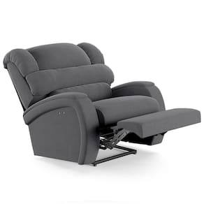 Poltrona Do Papai Reclinável Kalie Power Touch Usb Fh9 Veludo Cinza - Mpozenato