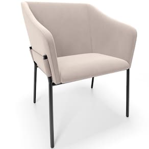 Cadeira Para Sala De Jantar Estar Living Olívia L02 Suede Bege - Lyam Decor