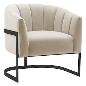 Poltrona Decorativa Sala De Estar Recepção Mavie Base De Ferro Preto Suede Cor Roxo