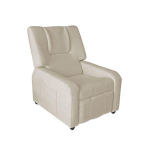Cadeira Poltrona Do Papai Reclinável Giugiaro Veludo Off White
