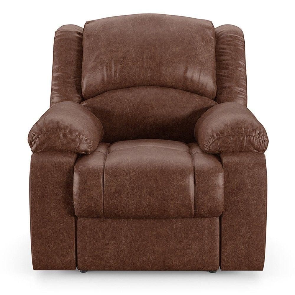 Poltrona Do Papai Reclinável Pietra Power Touch Fh9 Pu Marrom Brilho - Mpozenato