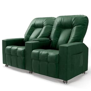 Poltrona Reclinável Para Cinema 2 Lugares Praddo Fh9 Pu Verde Mpozenato