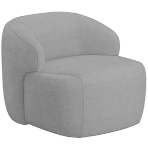 Poltrona Decorativa Fixa Orgânica Living Barolo L06 Linho Cinza Escuro