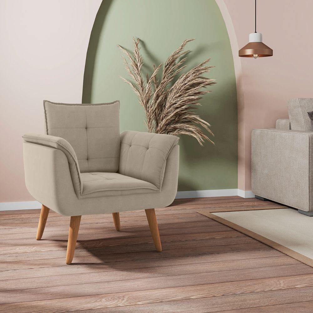 Poltrona Para Sala De Recepção Silveiras Inca Castor