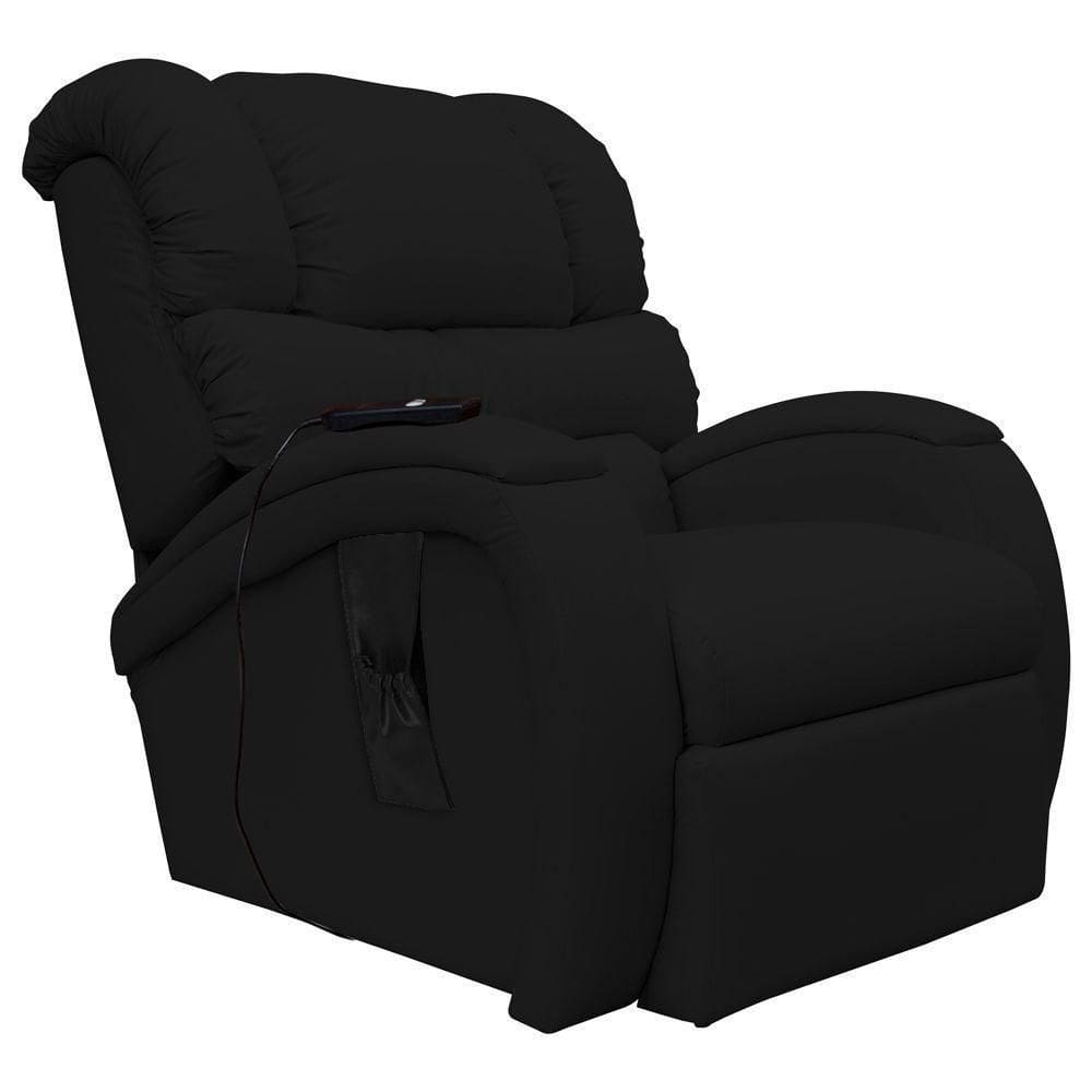 Poltrona Do Papai Reclinável Elétrica Com Controle Biorne F05 Corano Preto - Lyam Decor