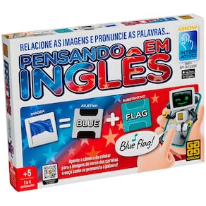 Jogo de Tabuleiro Pensando em Inglês Interativo Grow