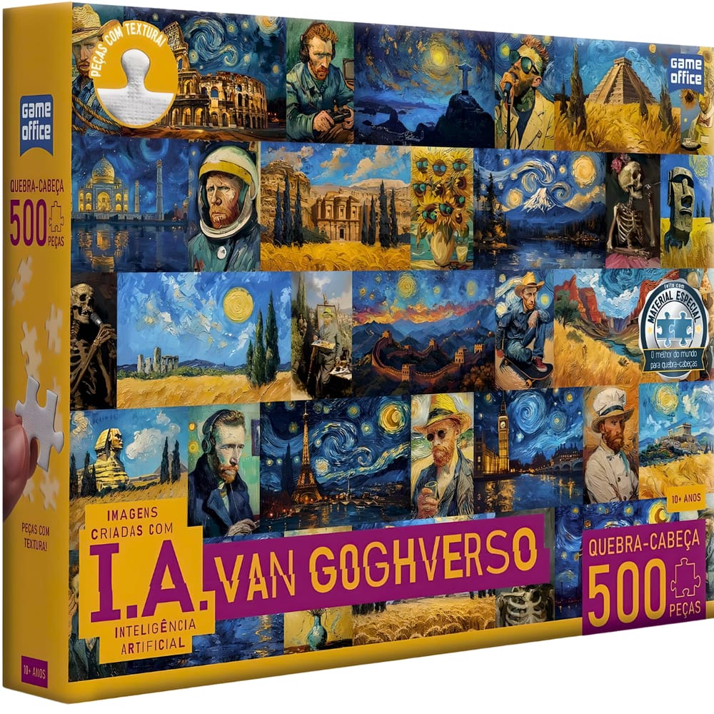 Puzzle Quebra Cabeça IA VanGoghVerso 500 Peças Toyster