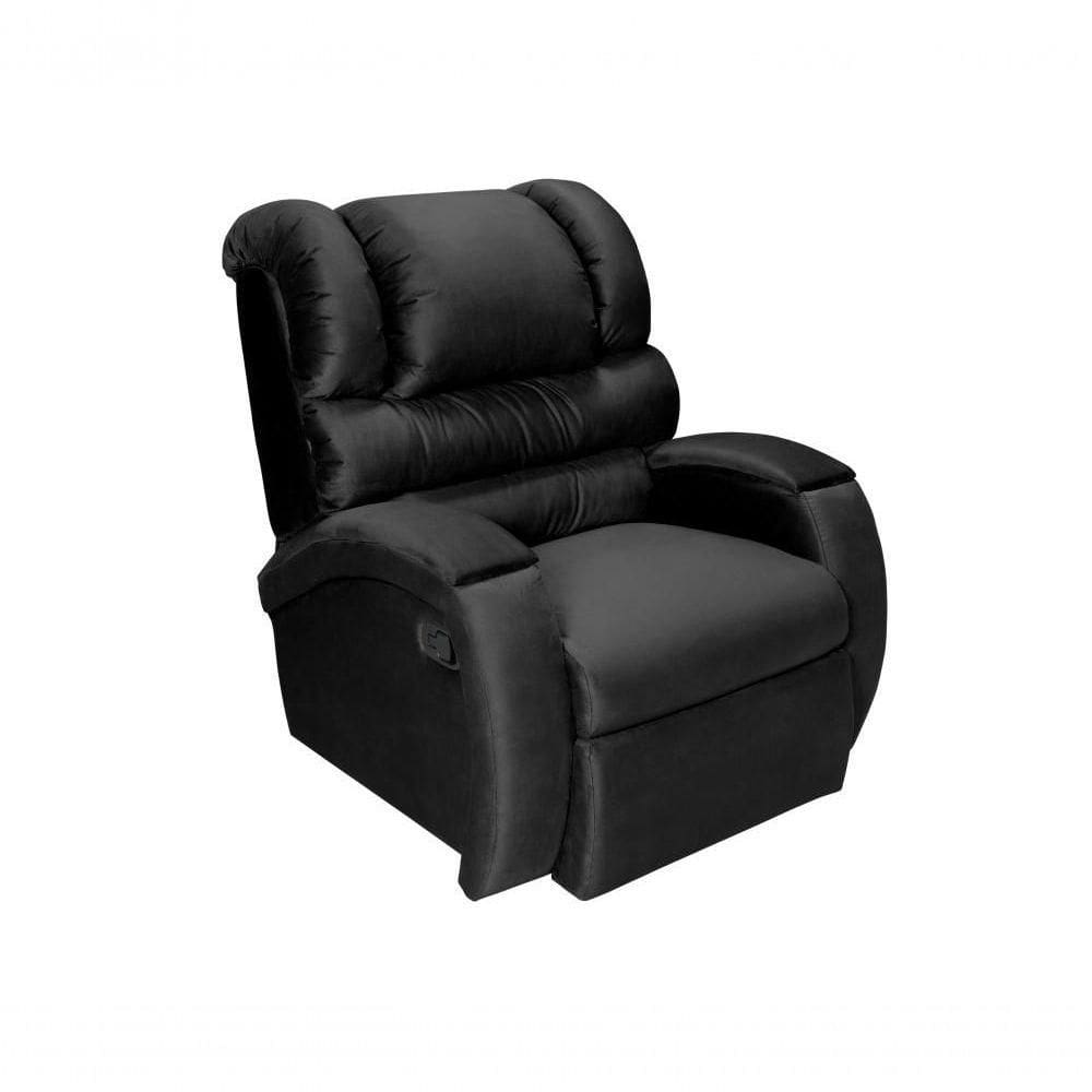 Poltrona Reclinável Imperial Pós Operatório Motorizada E Giro Balanço Suede Preto 381
