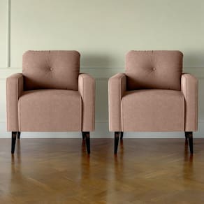 Jogo De Poltronas Decorativas Lupin Boucle Marrom