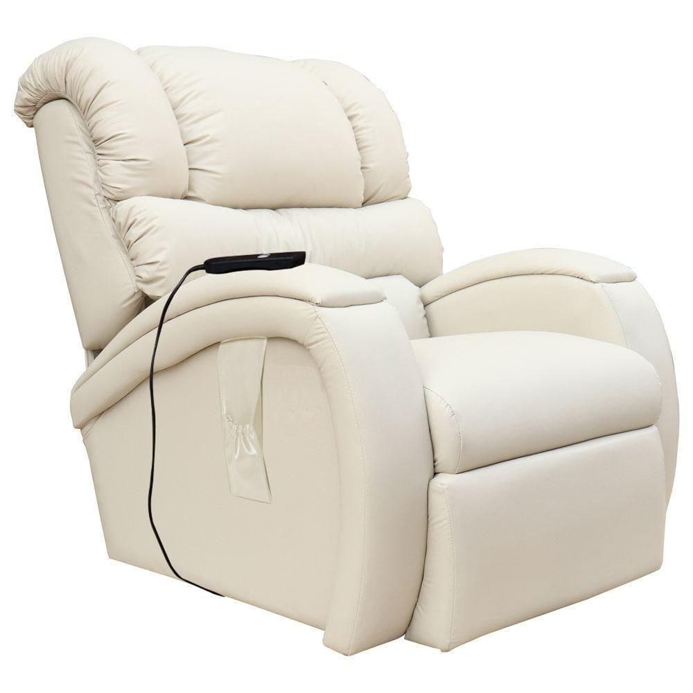 Poltrona Do Papai Reclinável Elétrica Com Controle Biorne F05 Corano Bege - Lyam Decor