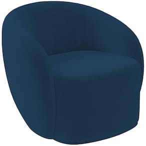 Poltrona Decorativa Para Sala De Estar Living Gliese K01 Veludo Azul Marinho
