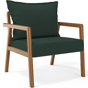 Poltrona Decorativa Para De Estar E Living Alícia B04 Suede Verde Musgo