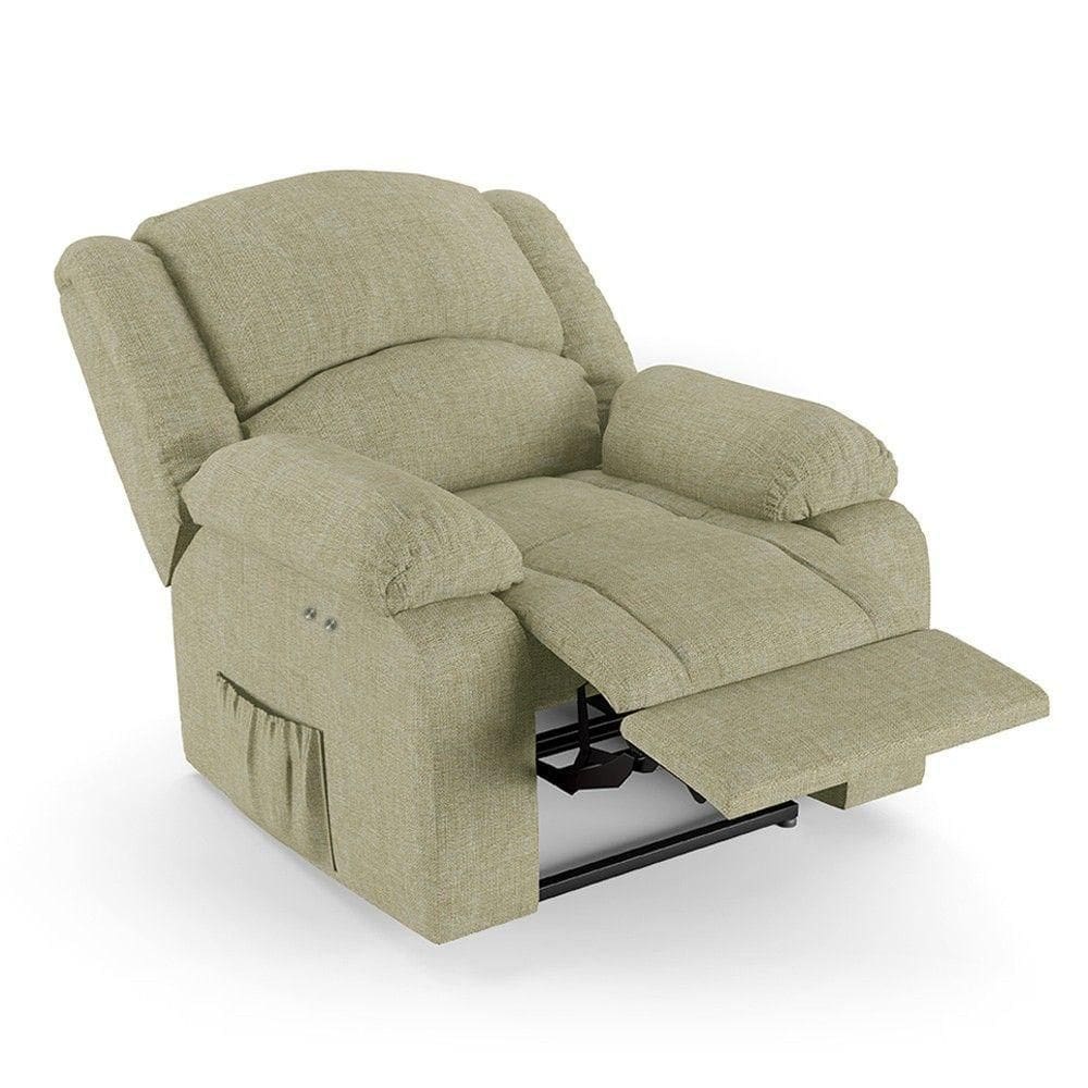 Poltrona Do Papai Reclinável Pietra Power Touch Fh9 Linho Bege - Mpozenato