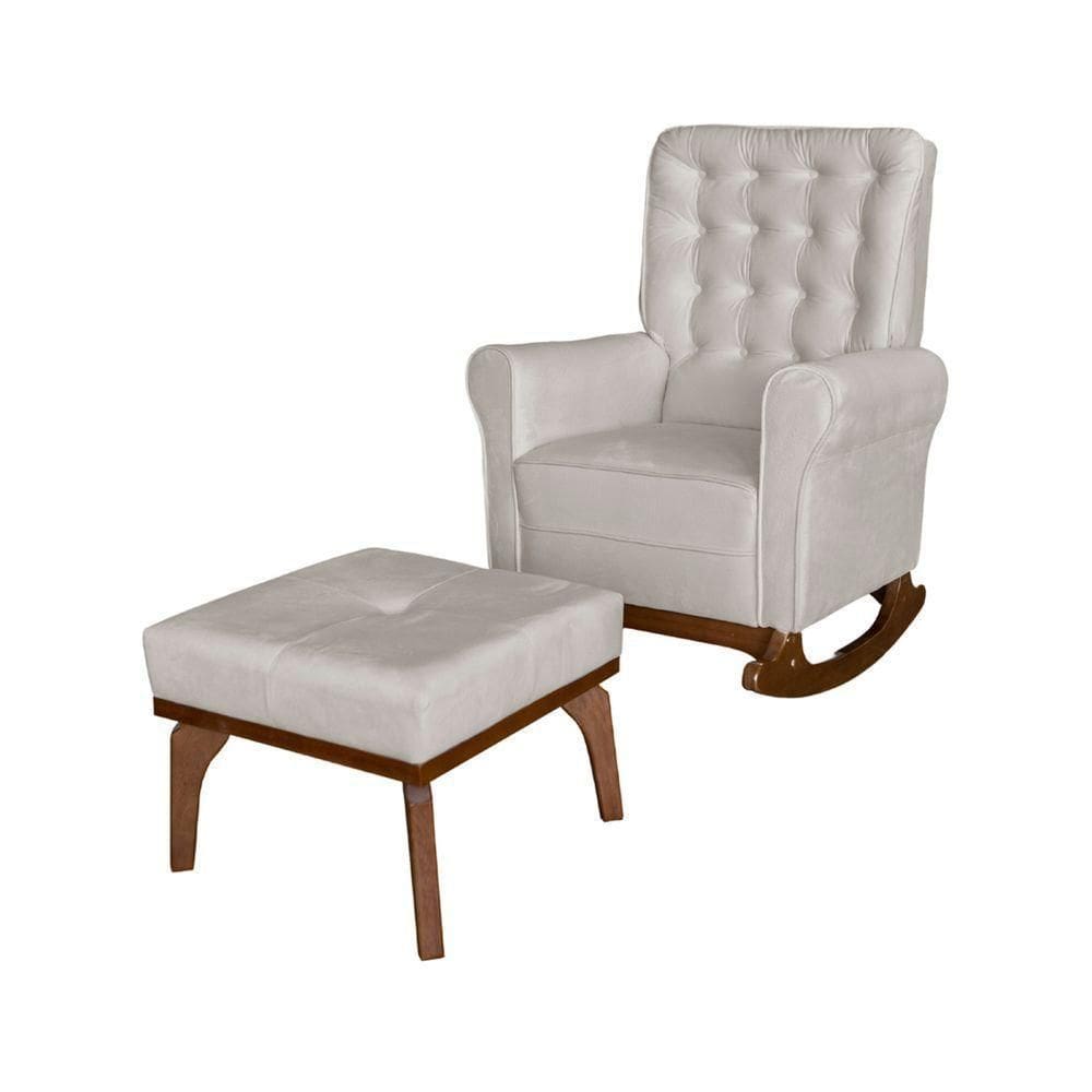 Poltrona De Amamentação E Balanço Páris C- Puff Off White