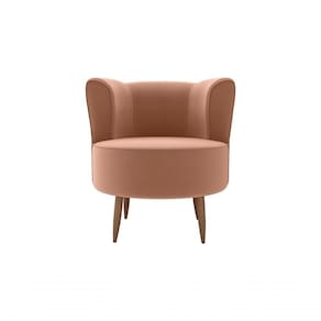 Poltrona Decorativa Savana 1 Lugar Veludo Ferrugem Matrix