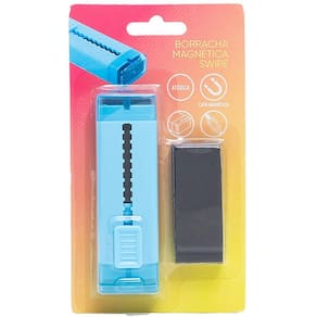 Borracha Colorida Swipe Preta com Capa e Refil - Maxprint