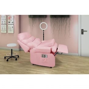 Poltrona Reclinável Barão Papai Mamãe Com Assento De Elevação Corano Rosa Rosa 309