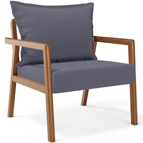 Poltrona Decorativa Para Sala De Estar E Living Alícia B04 Suede Cinza - Lyam Decor