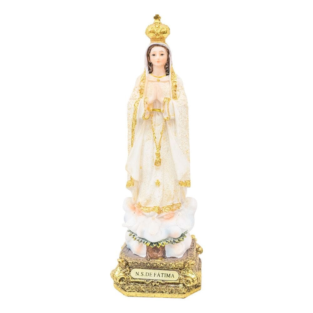 Imagem Resina Estátua Nossa Senhora De Fátima - 22cm