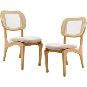Kit 2 Cadeiras Para Sala De Jantar Estofada E Tela Mariah L02 Seude Bege