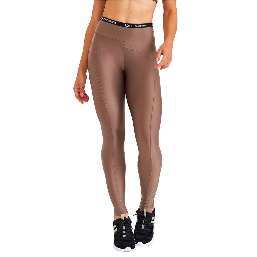 Calça Legging Caju Brasil Atletika Com Elastico Marrom