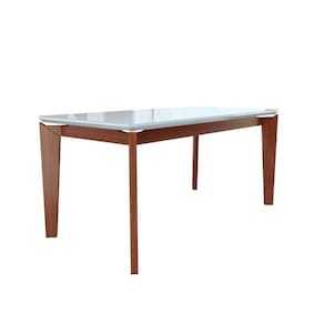 Mesa de jantar retangular com pés de madeira maciça - Premium-1,80 x 0,90 metros - Star Móveis