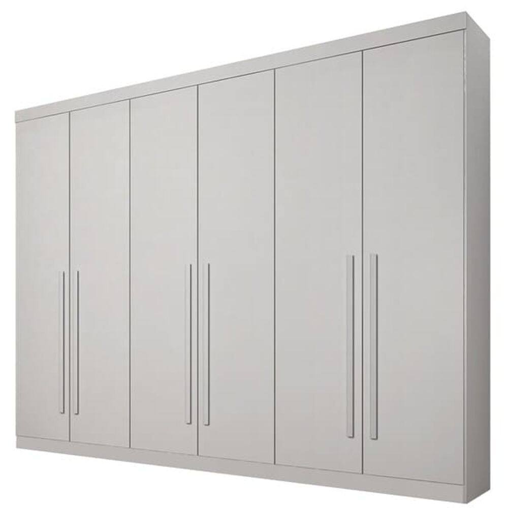 Guarda Roupa Casal 6 Portas 4 Gavetas - Uberaba-Neve - Star Móveis