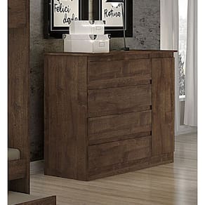Cômoda para Quarto com Sapateira 4 Gavetas - 045-Canion - Star Móveis