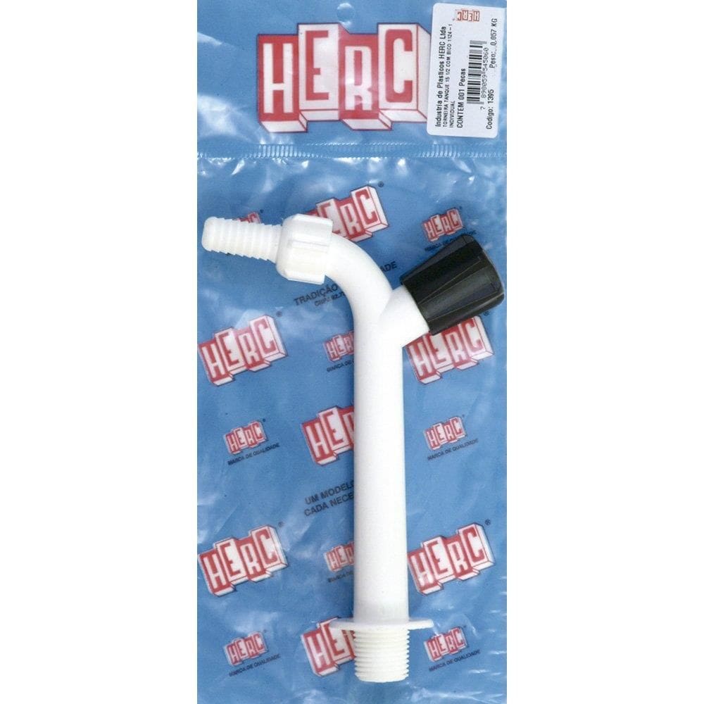 Torneira para Tanque Herc 1395 1/2 Branca com Bico para Mangueira SM - Embalagem com 12 Unidades