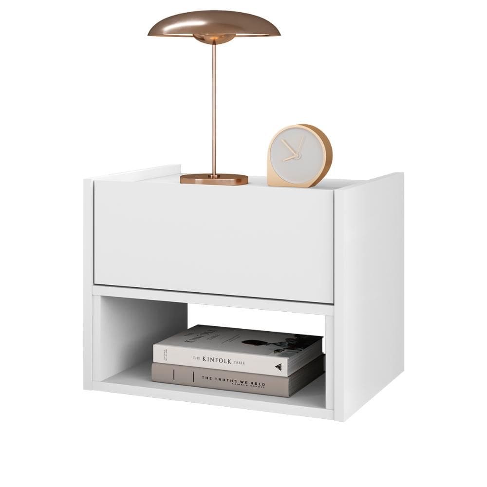 Mesa de Cabeceira Quarto Florença Suspensa com 1 Gaveta