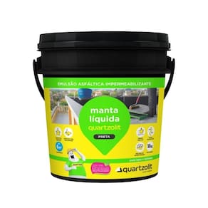 Manta Líquida Quartzolit Preta Balde 18kg