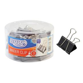 Predendor para Papéis Binder Clip19mm Pote c/ 40 Unidades Multi Funções - BRW