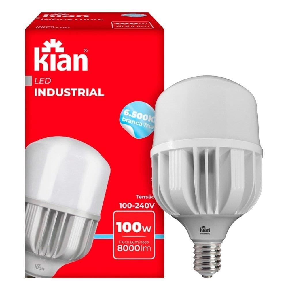Lâmpada Led Kian Industrial Bulbo T 100W E40 6,5K