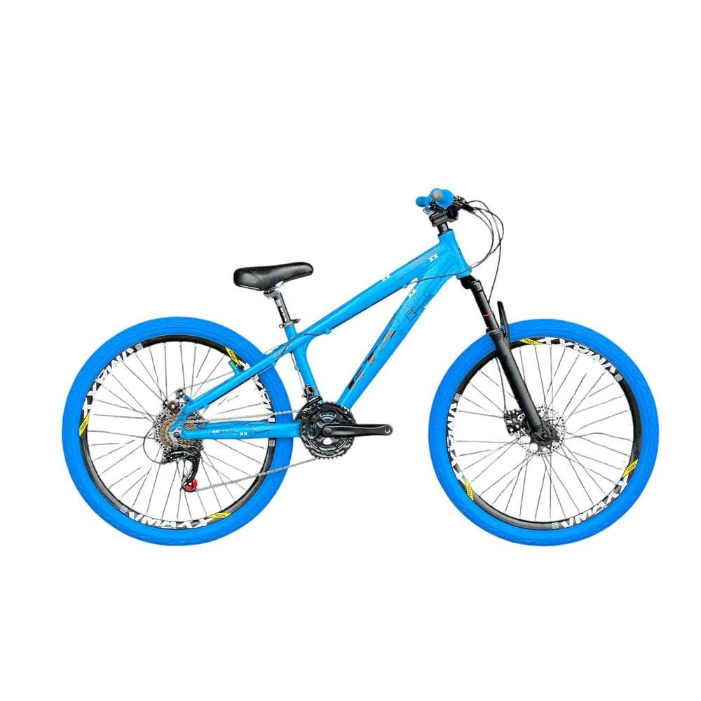 Bicicleta Aro 26 GTA Rebel Azul Câmbios Shimano com Pneu Azul