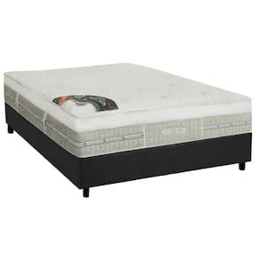 Cama Box Casal: Colchão Molas Ensacadas Castor Gold Star Slx Gran Plush Látex+Base Gray(138X188)