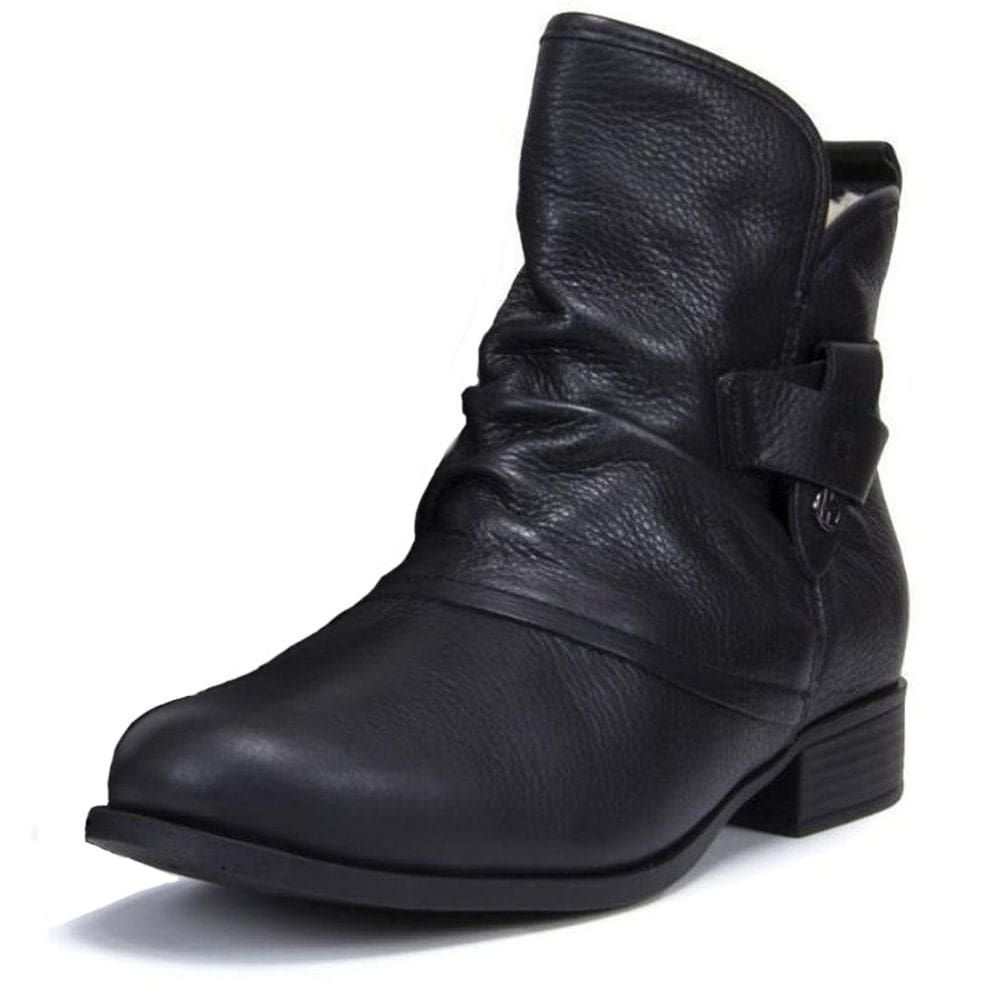 Bota Feminina Couro Cano Baixo Conforto Estiloso Bottero