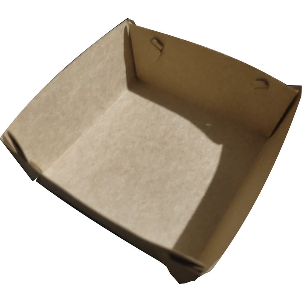 Embalagem mini hambuguer 7x7x3 cm 50 un. Liso s/imp. Kraft